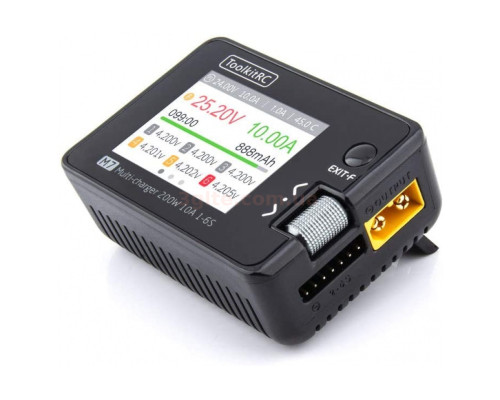 Зарядное устройство ToolkitRC M7 200W 10A 1-6S для аккумуляторов и FPV дронов